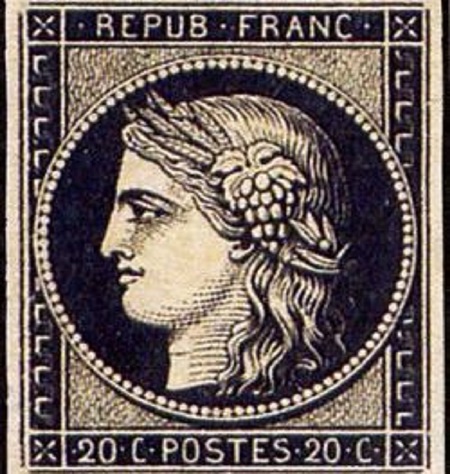 le-premier-timbre-francais Cérès en 1849 TLM